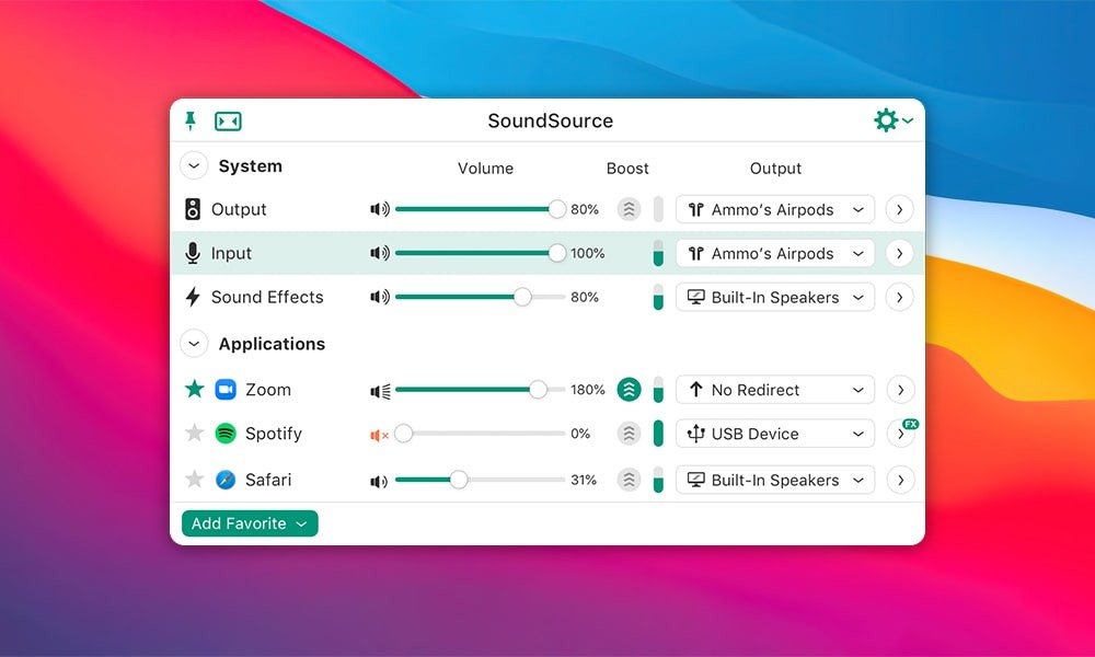 SoundSource for macOS 音频输入输出控制工具mac